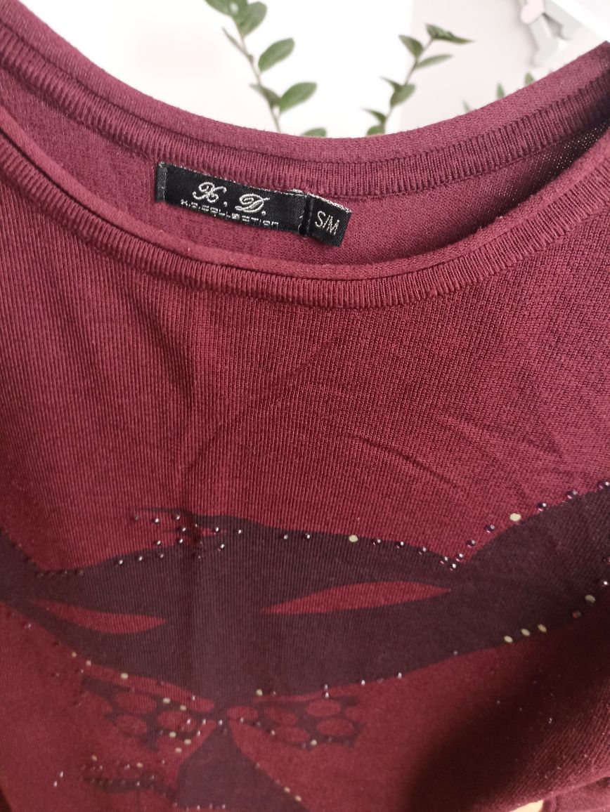 Sweter dłuższy tunika kot