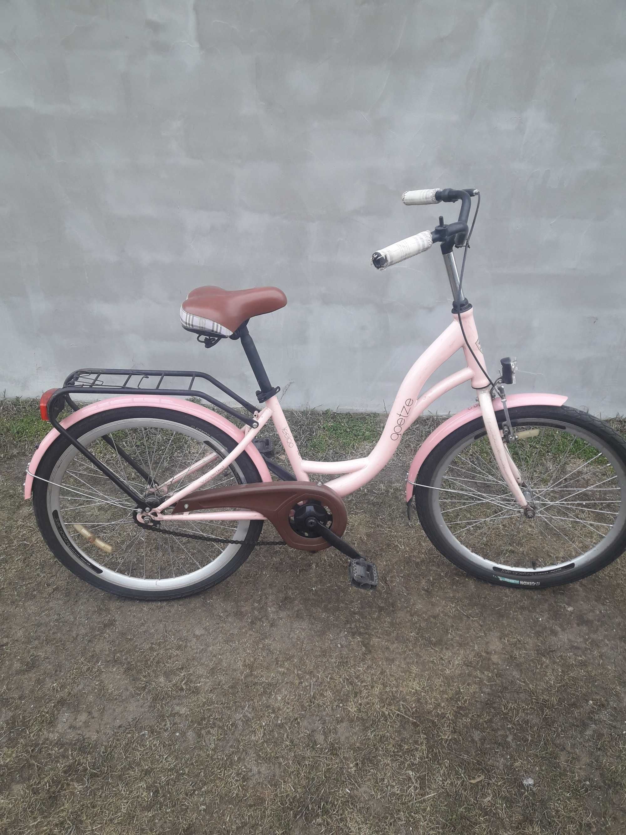 rower 24 cale różowy