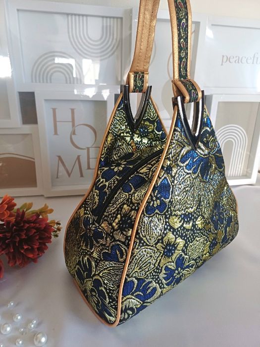 Torebka Wieczorowa - Złoto niebieska