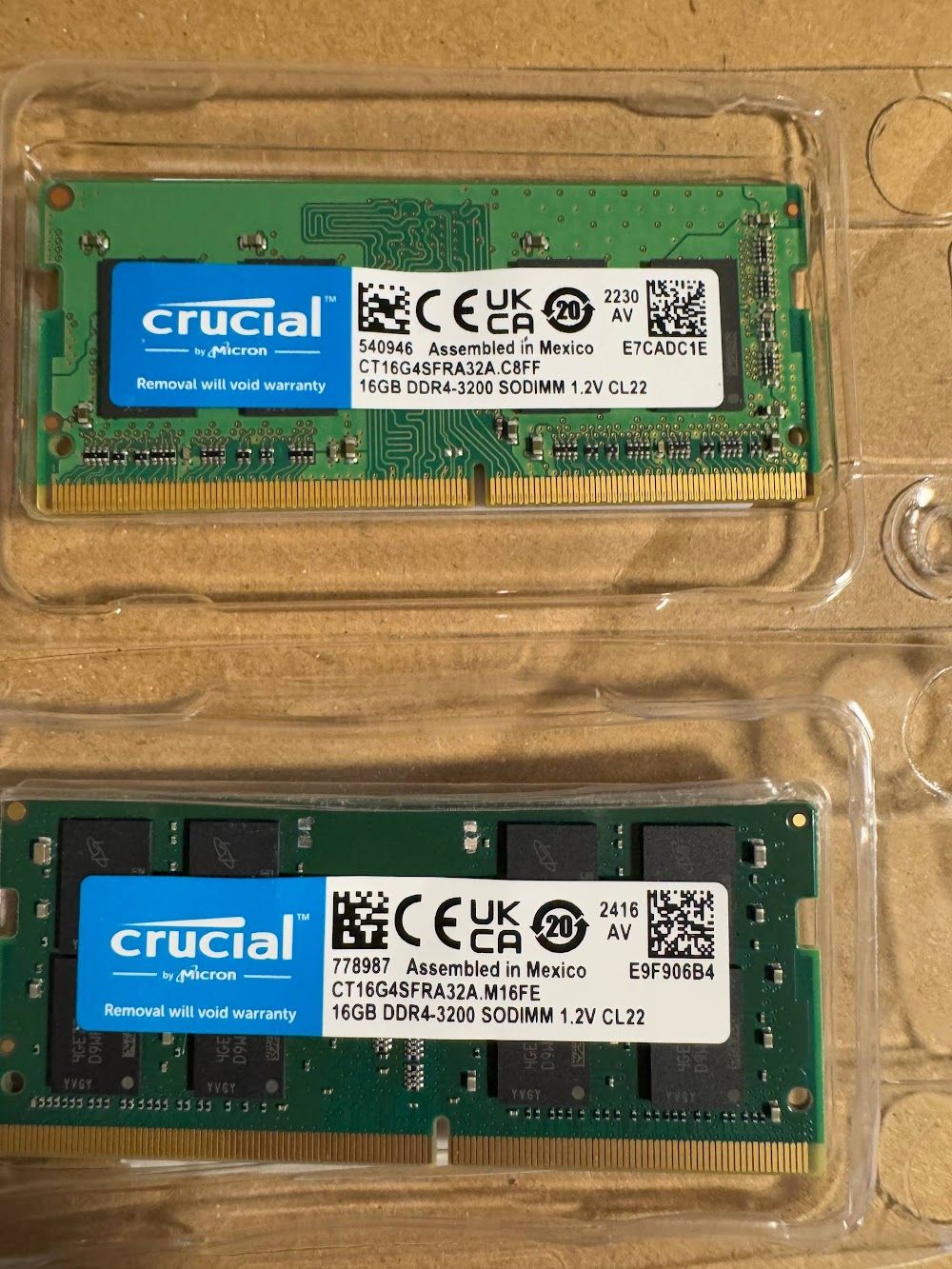 Оперативна памʼять Crucial DDR4 SODIMM 16GB 3200 MHz CL22