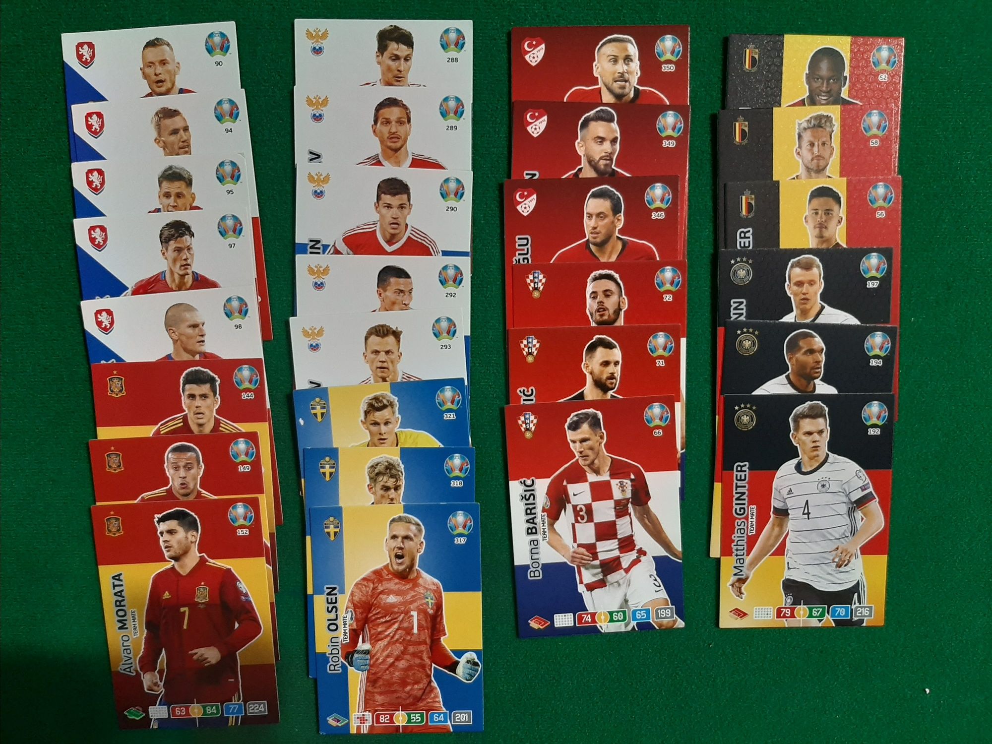 Karty Panini Euro 2020 (74sztuki)