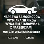 Naprawa samochodów, wymiana silników, wynajem stanowiska z narzędziami
