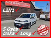 Citroën Berlingo  L2H1 Doka 5 OSÓB 102KM LONG Klima Tempomat GPS HAK