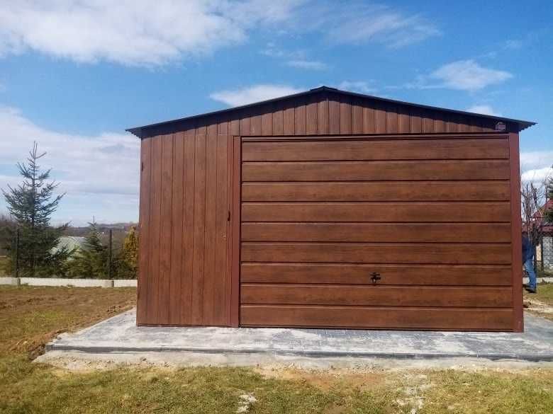 Garaż Blaszany na Budowę 3x5 4x5 6x5 6x6 4x6 -Wzmocniony Trapez Blachy