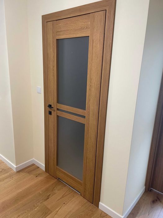 Drzwi wewnętrzne,3 sztuki,Polskone Sempre W05,dąb polski.Stan idealny