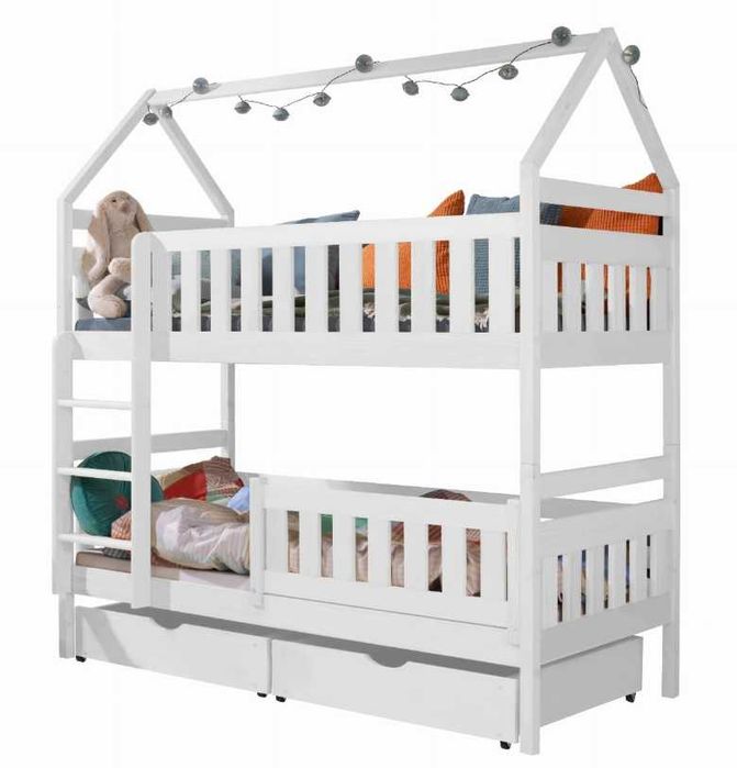 Łóżko piętrowe DOMEK FRANEK 80x160 + Materace !!