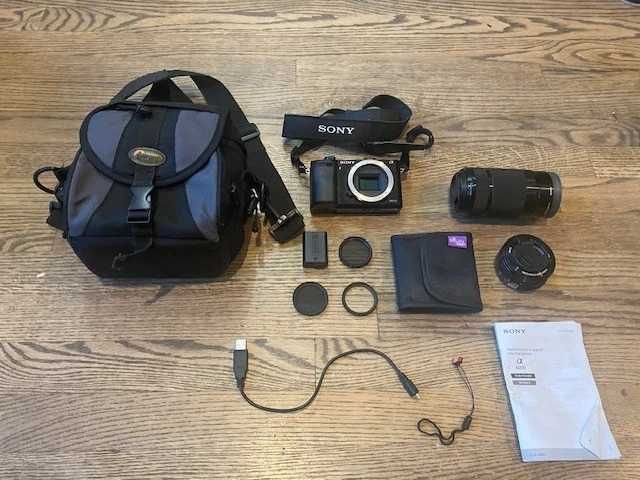 Sony Alpha A6000 Bezlusterkowy aparat cyfrowy 16-50 mm i 55-210 mm