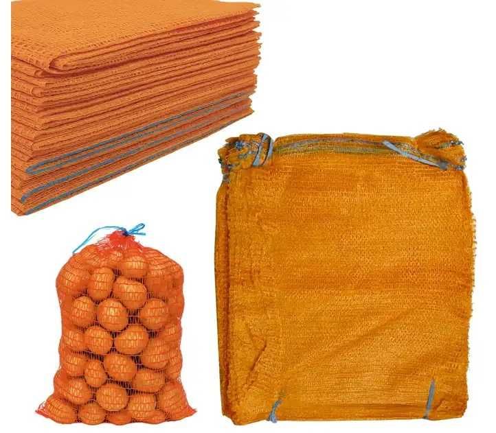 Worek worki raszlowe z zaciągiem 50x80 cm pomarańczowy 30 kg - 100 szt