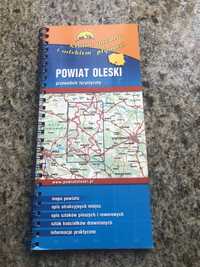 Przewodnik turystyczny powiat Oleski z mapą powiatu w formie atlasu