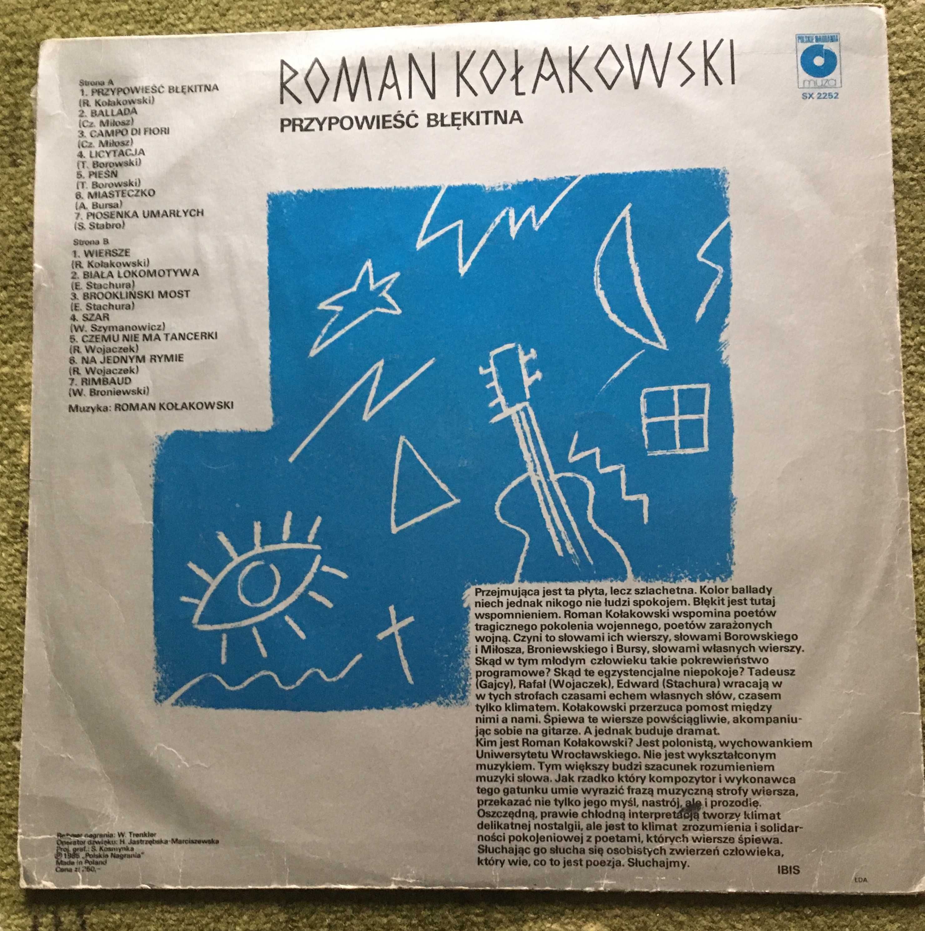 Roman Kołakowski - Przypowieść Błękitna płyta - winyl