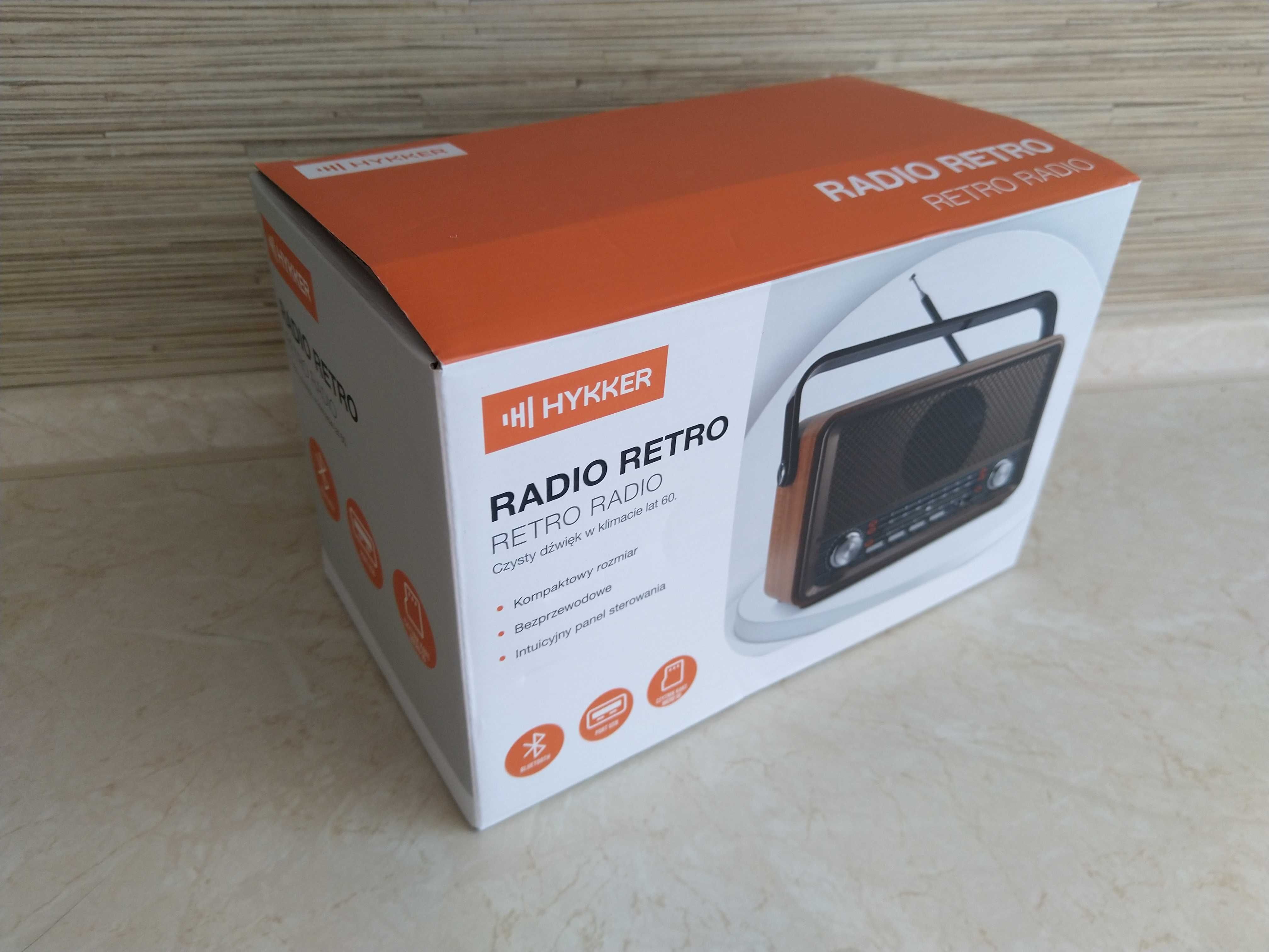 HIT Radio retro sieciowe bezprzewodowe akumulatorowe 2w1 KURIER