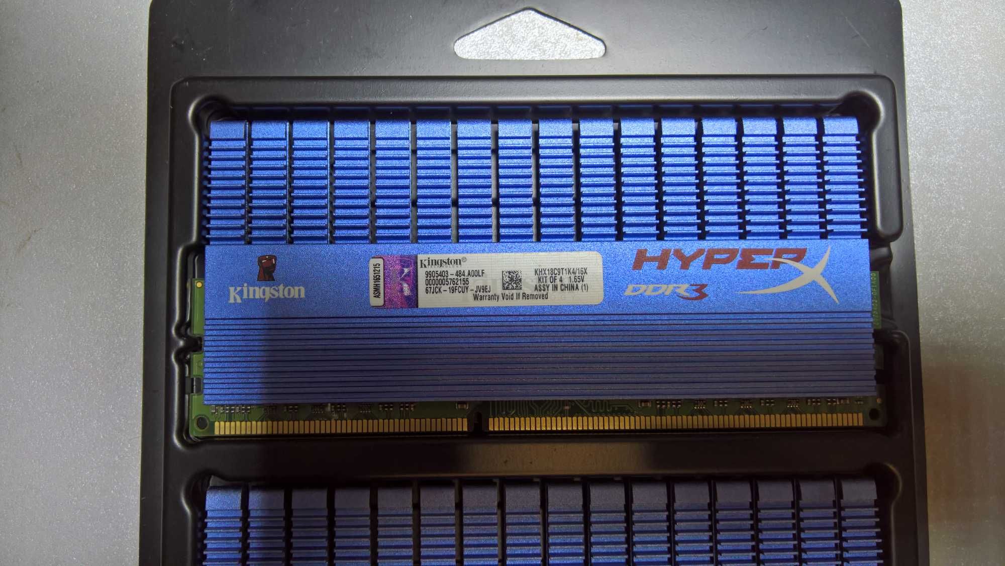 Оперативная память Kingston DDR3 16 ГБ (Kit of 4x4096) HyperX XMP T1