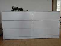 komoda malm ikea, biała