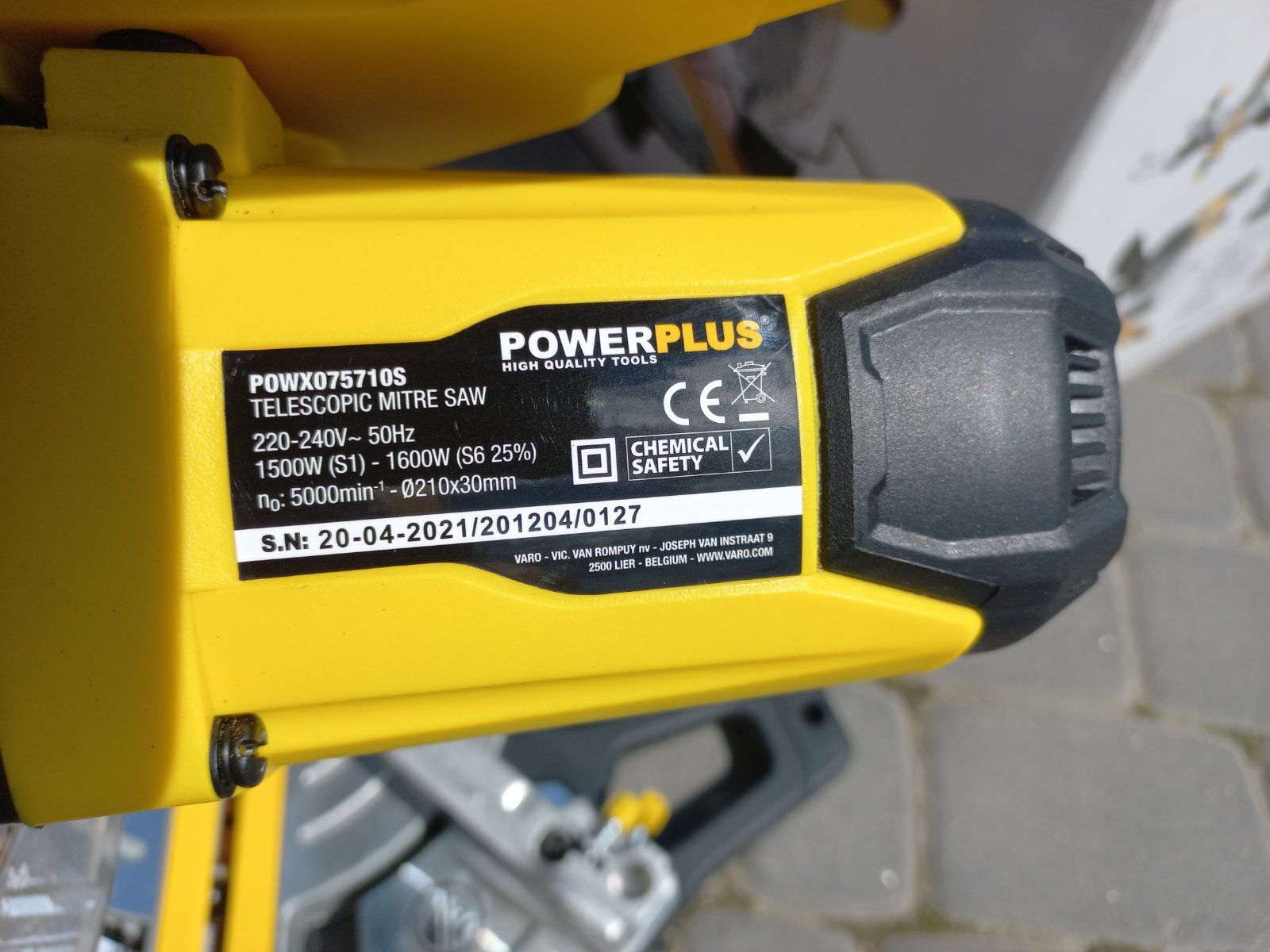 Торцова пила powerplus powx075710s торцовка пила з протяжкою