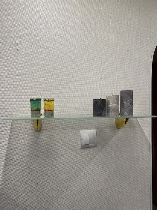 Полка настенная стеклянная 3 штуки