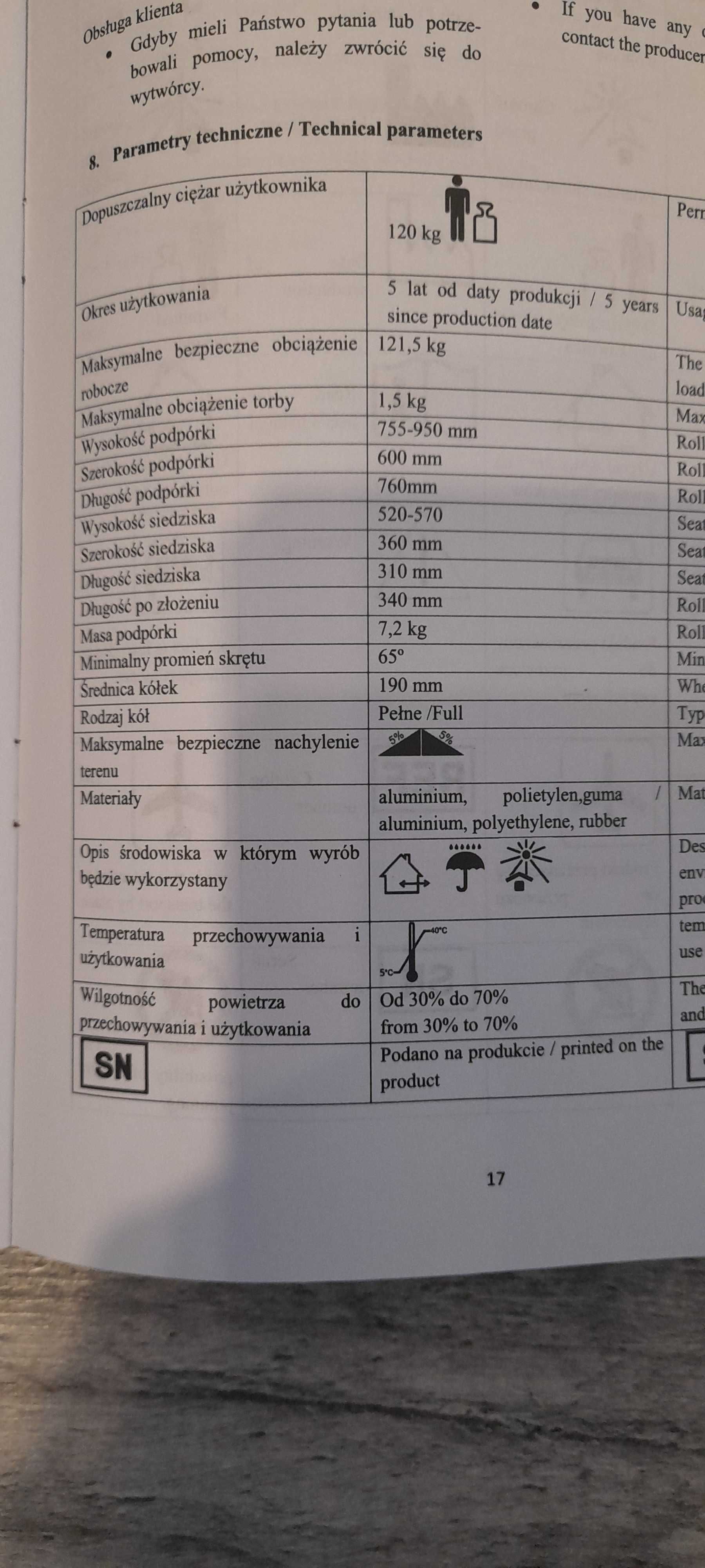 Chodzik Rocky podpórka ułatwiająca chodzenie Vitea Care VCBK23231