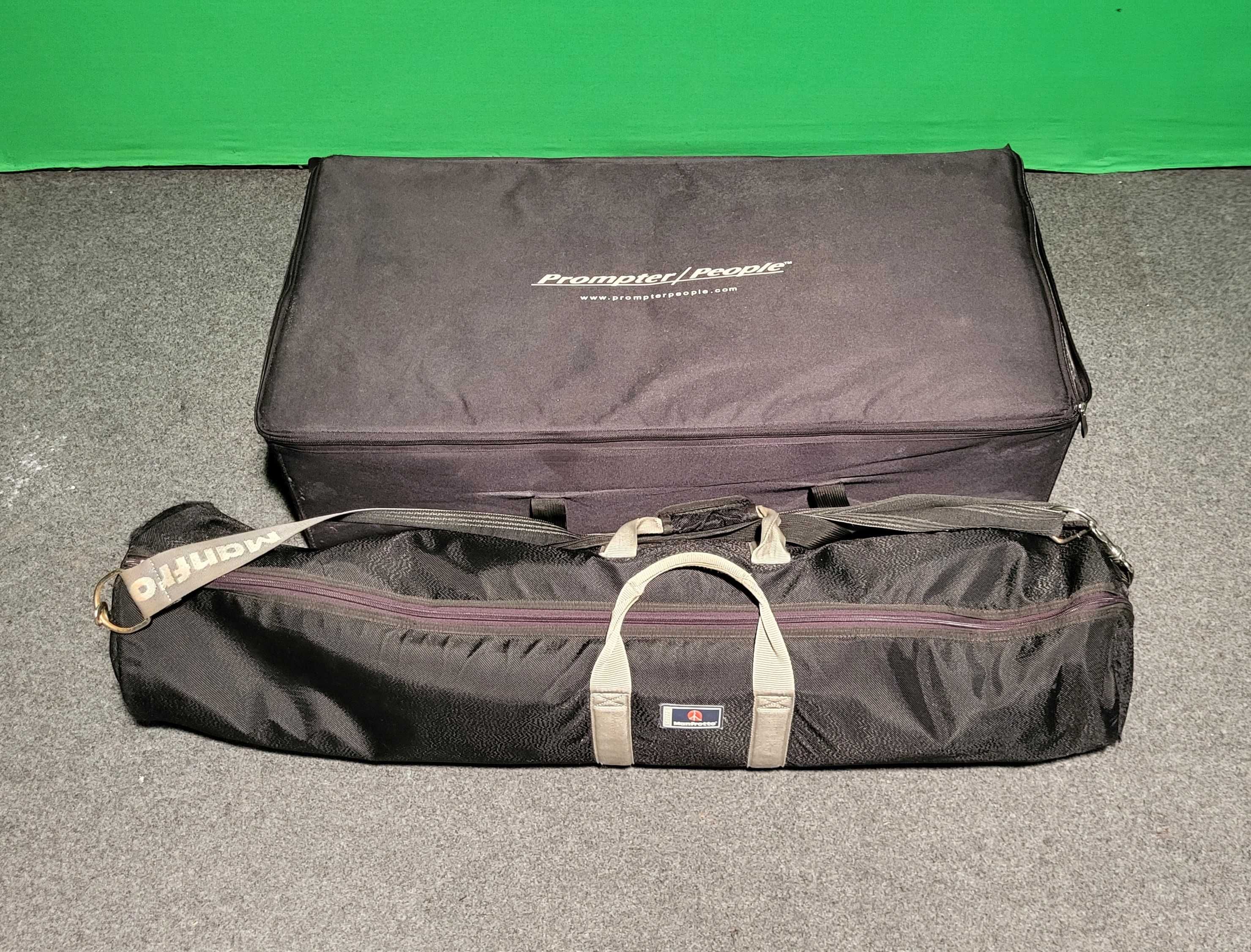 Teleponto PrompterPeople ProLine 17" c/ tripé Manfrotto + laptop