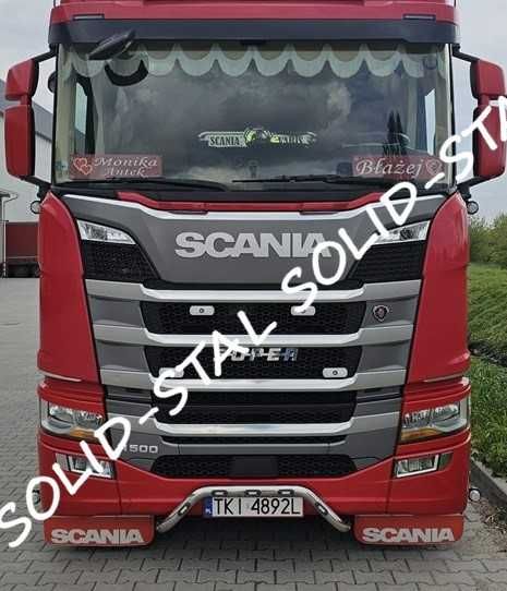 Orurowanie DOLNE / POD ZDERZAK nad tablice rejestracyjną Scania R / S