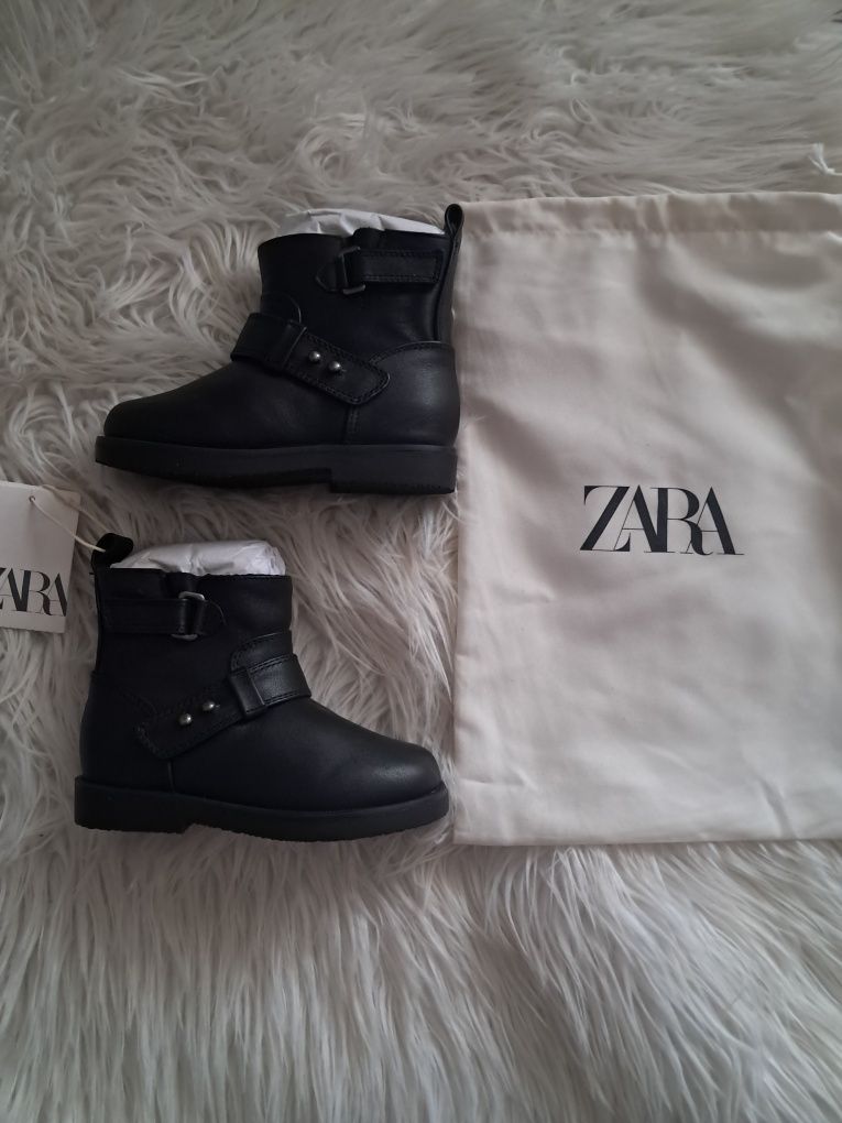 Zara nowe skórzane botki rozm. 24