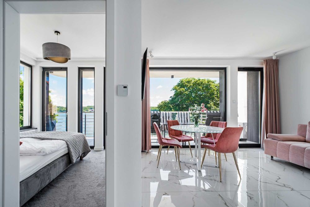 Apartament 4os nad jeziorem, jacuzzi i sauna, Mazury, domek noclegi