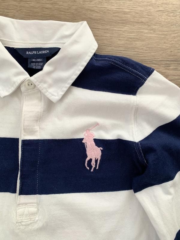 Платье поло с длинным рукавом в полоску polo ralph lauren