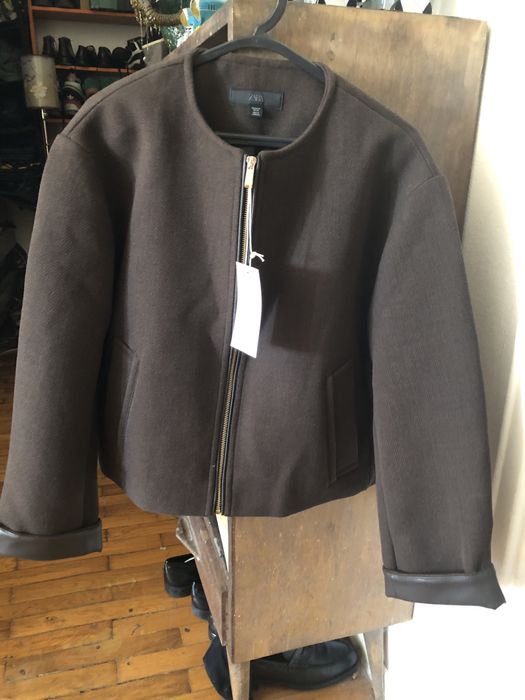 Casaco mulher Zara XL castanho novo nova colecao