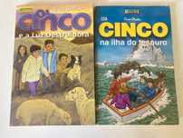 2 Livros - Os Cinco (na Ilha do Tesouro e a Luz Destruidora)