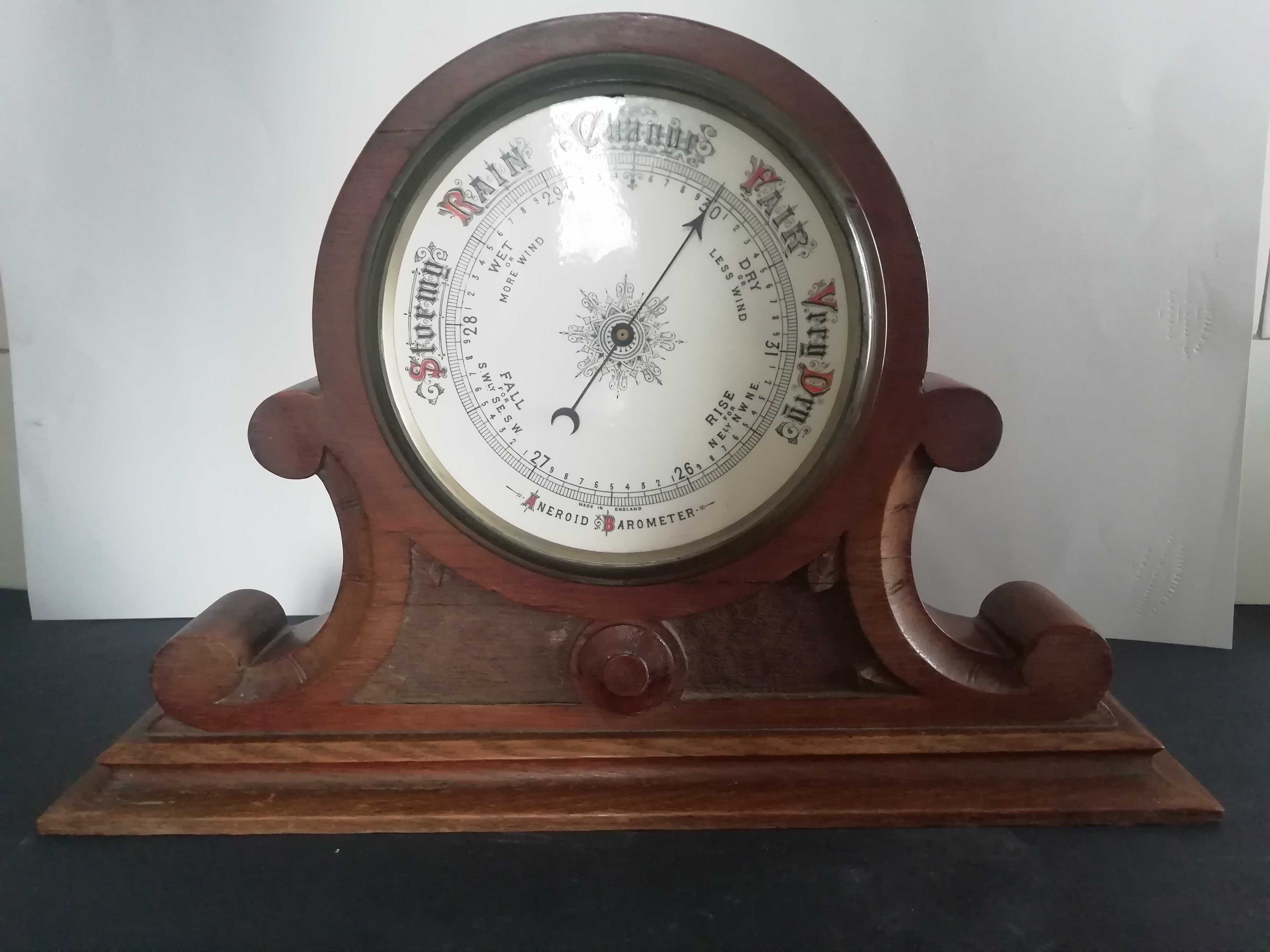 Barómetro Inglês época Victoriana. Aneroid Barometer.