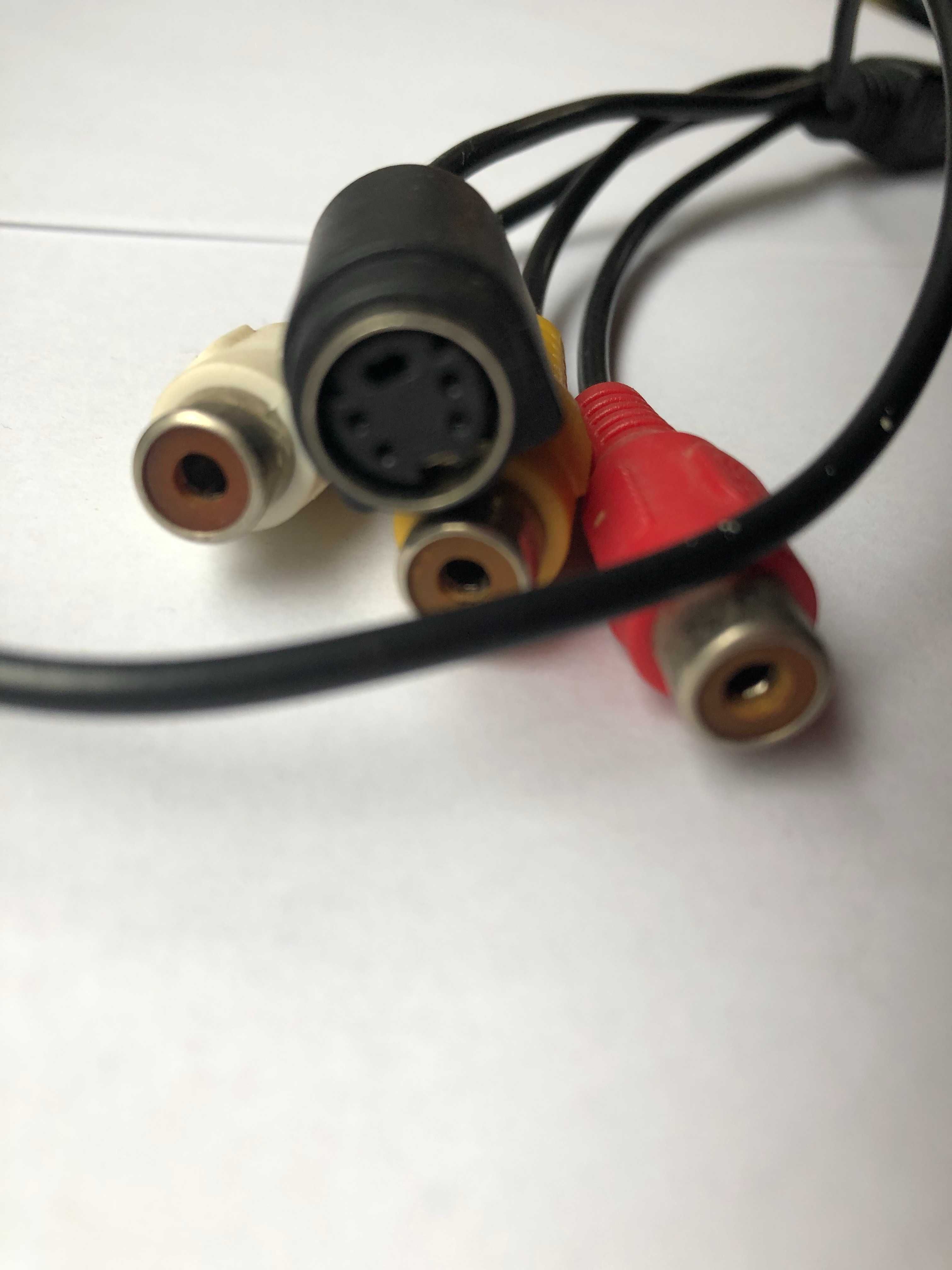 Kabelek rozdzielacz audio video 8 pin / cinch / 4 pin, adapter kabel
