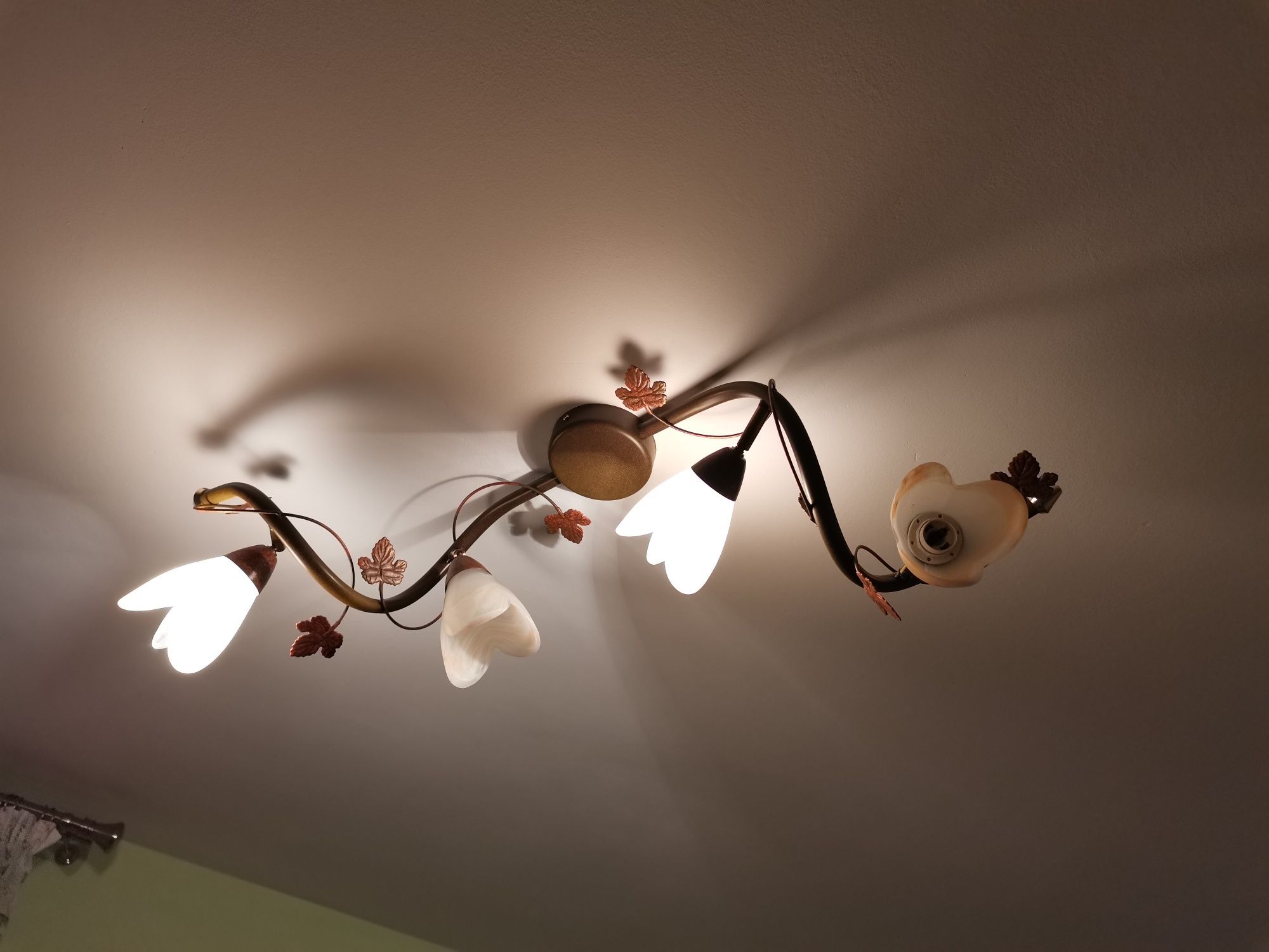 Komplet lampka + żyrandol
