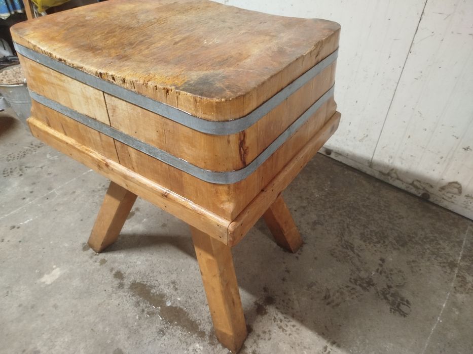 Kloc drewniany masarski dębowy