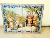 Painéis Gravura Videiras Parreiras Sucalcos Região Douro Gado Bovinos