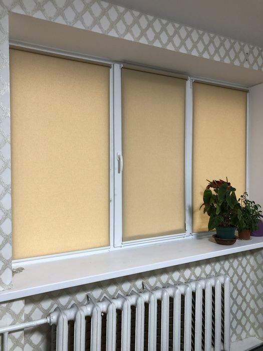 Рулонные шторы с покрытием антистатик. Римские шторы. Жалюзи день ночь