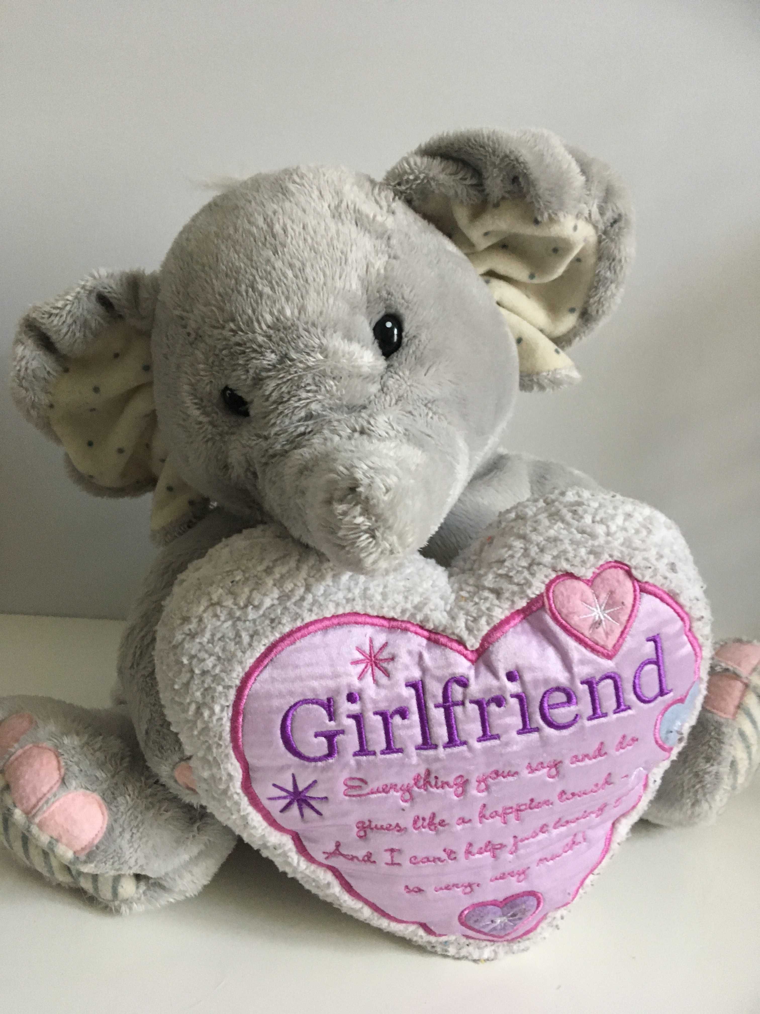 słoń słonik duża maskotka girlfriend dziewczyna przyjaciółka