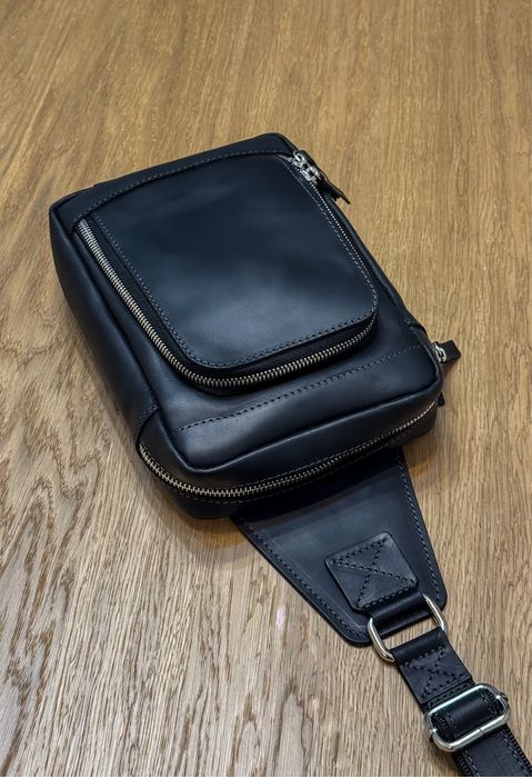 Сумка чоловіча шкіряна слінг SULLIVAN sms23(28) чорна