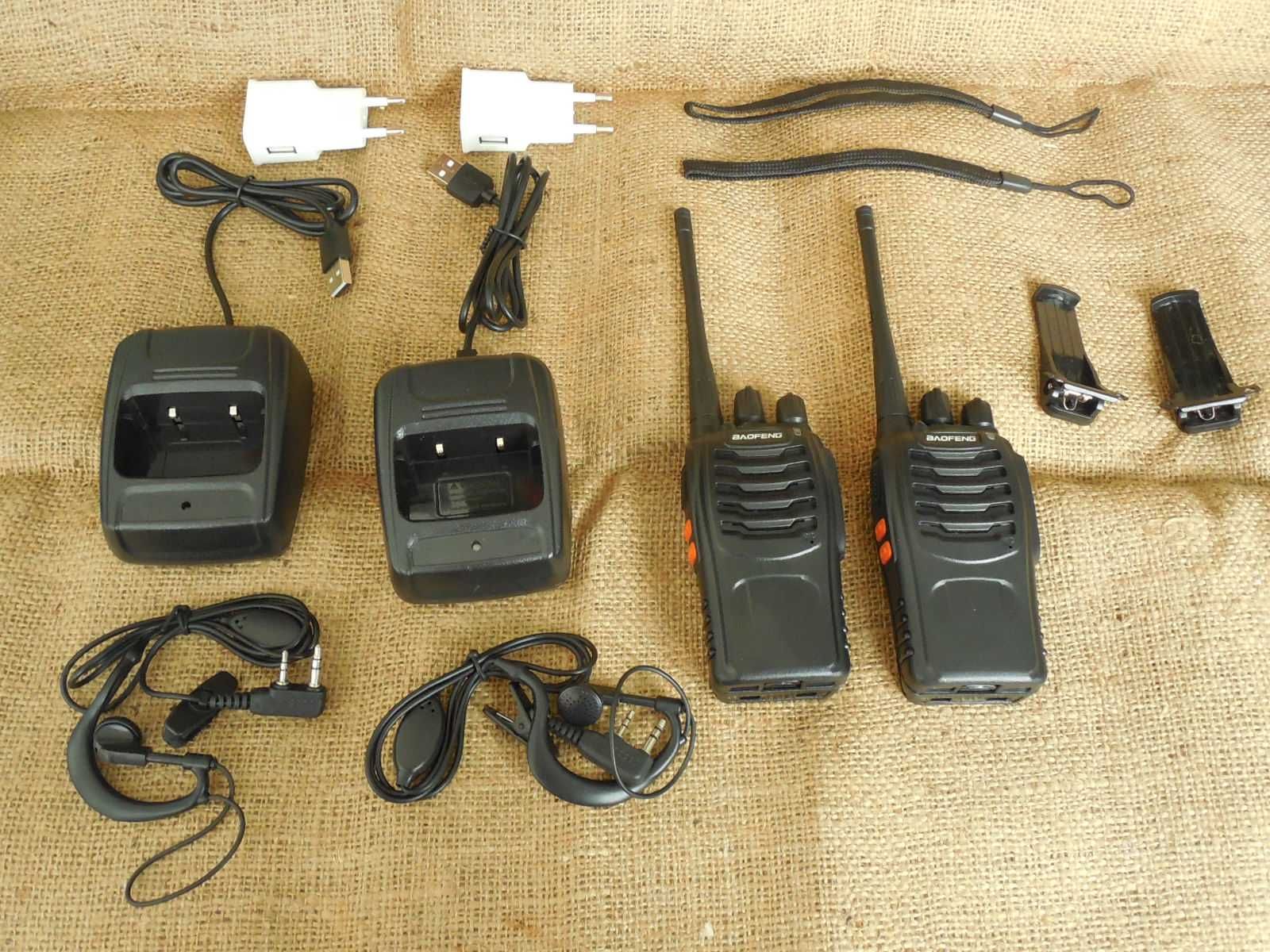 Радиостанция Baofeng BF-888S под USB зардку комплек гарнитура рация