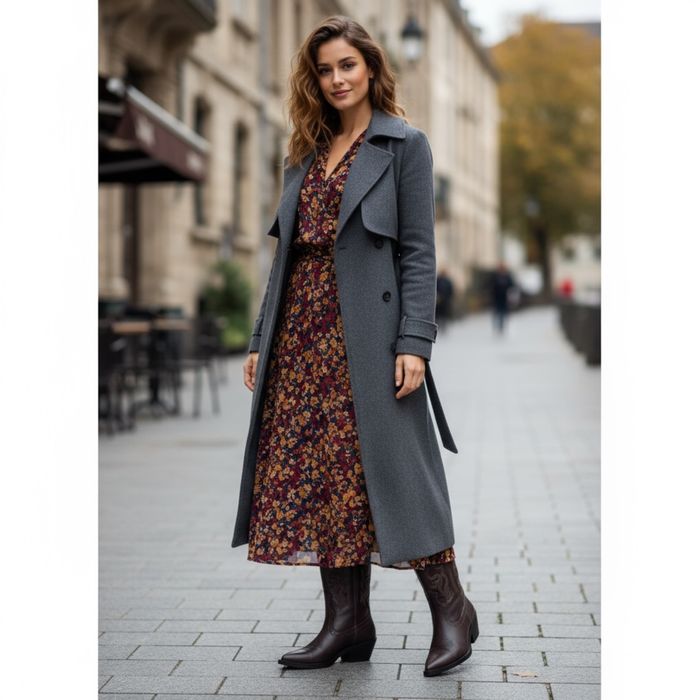 Kozaki brazowe even&odd• r39• kowbojki• z pudełkiem