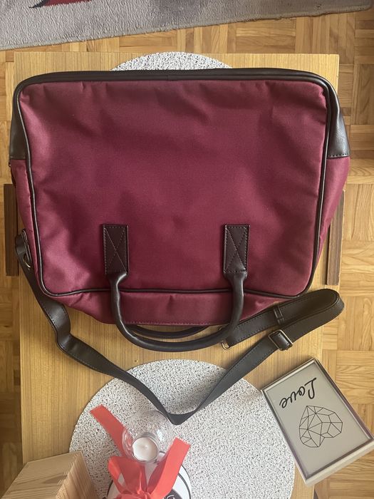 Nowa Męska torba na laptopa bordowa Solier S23 produkt Polski