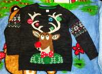 Новогодняя новорічна кофта кофточка светр на мальчика р.104 4г.
