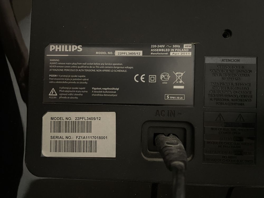 TV Philips 22PFL3406/12