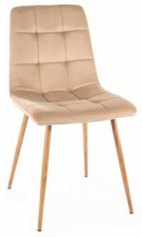 Krzesła tapicerowane beżowe nowoczesne