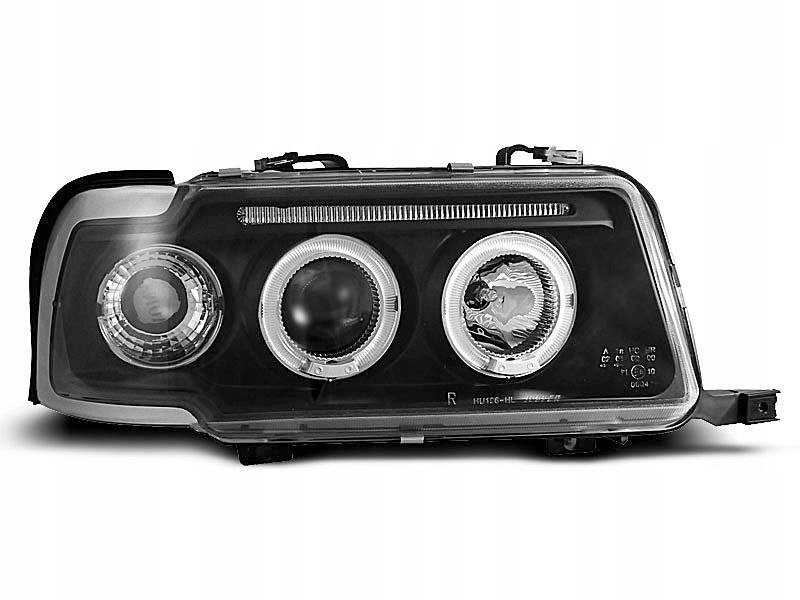 lampy reflektory audi 80 b4 91-96 ringi black