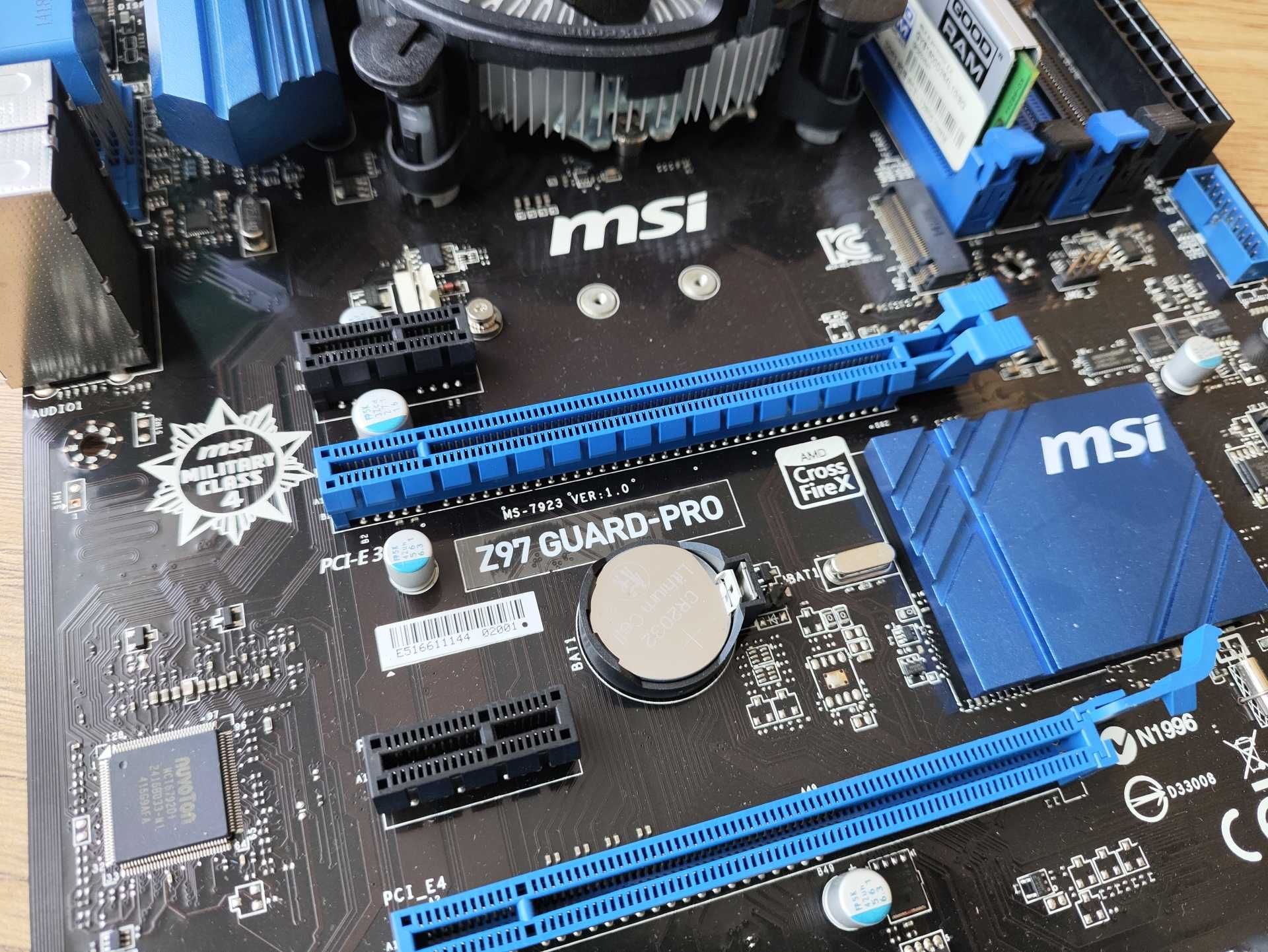 MSI Z97 GUARD-PRO + Intel Core i5-4440 + 8GB DDR3