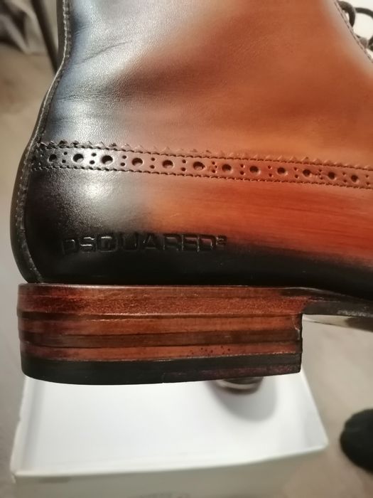 Кожаные ботинки-броги DSQUARED² (оригинал)