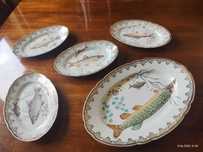 Porcelana Ćmielów,komplet do ryb
