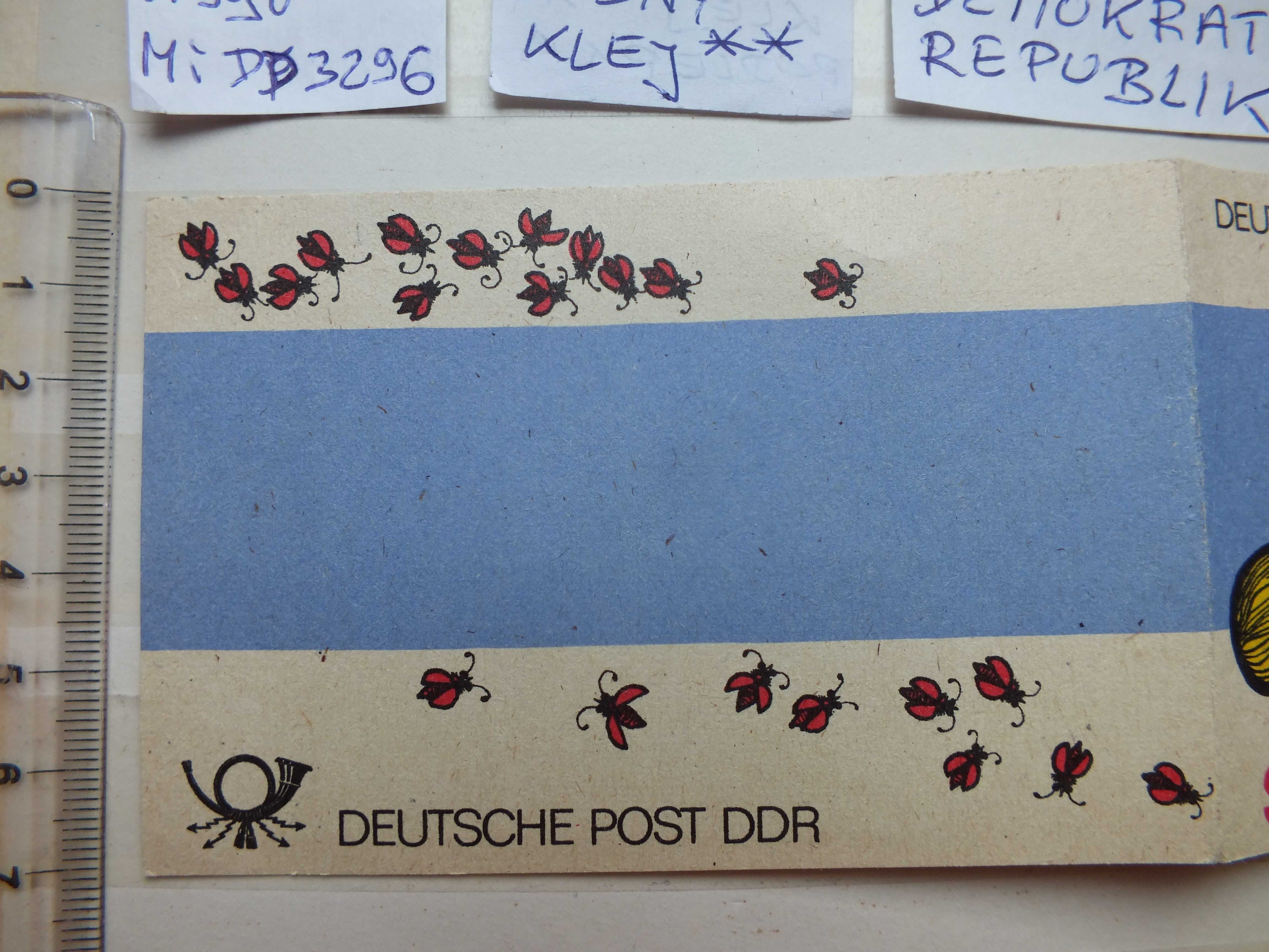 karnet 10szt. pasek znaczki Mi3296 DDR 1990r. Niemcy NRD czyste **