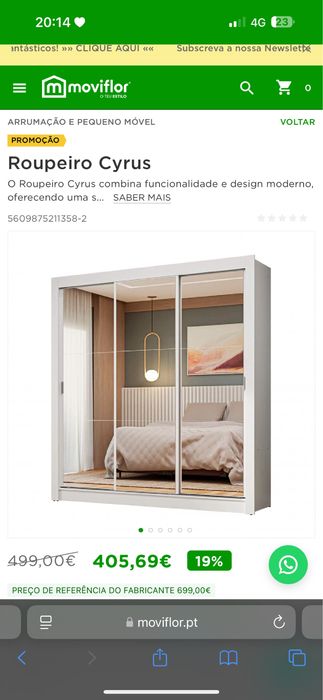 Vendo 2 armarios novos  iguais por 500€