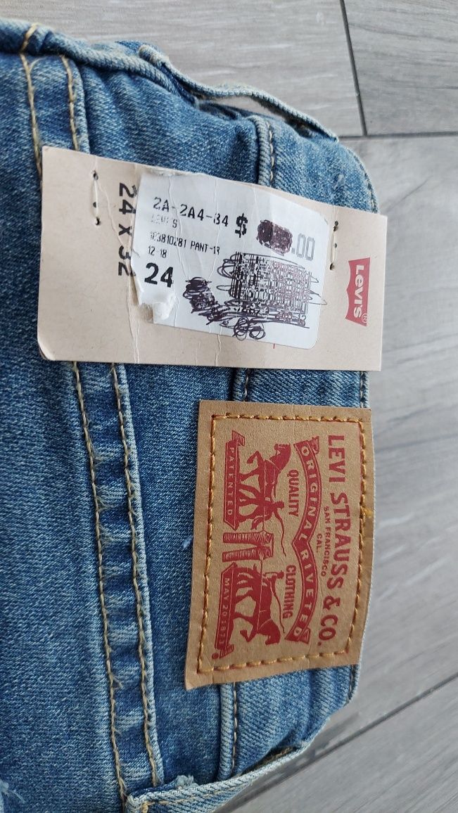 Jeansy levis 24x32 skinny slim nowe levis spodnie denim