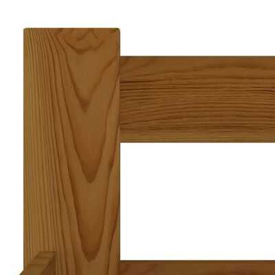 VidaXL Rama łóżka ze stelażem miodowo-brązowa lite drewno sosna 90x200