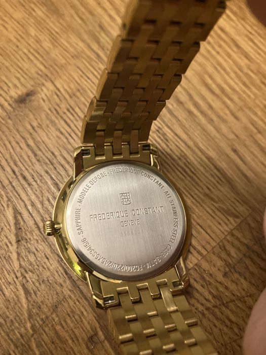 Zegarek złoty PVD Frederique Constant FC-220V5S5B slimline